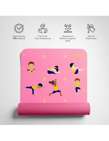 Esteras de Yoga para Niños YOGA WAY OF LIVING Rosa 162x61cm
