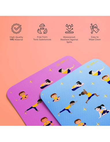 Esteras de Yoga para Niños YOGA WAY OF LIVING Rosa 162x61cm