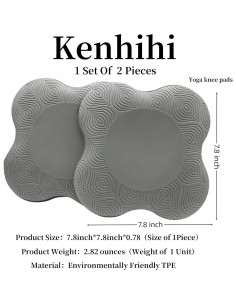Protectores de Rodillas Kenhihi para Yoga - Almohadillas TPE Grises 2