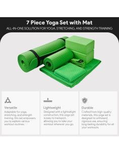 Conjunto de Yoga 7 Piezas BalanceFrom - Esterilla, Bloques y Toallas 2
