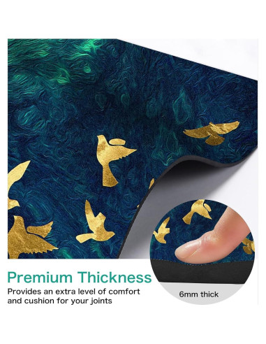 Alfombrilla de Yoga Antideslizante Knsbk 183x61cm 6mm Verde