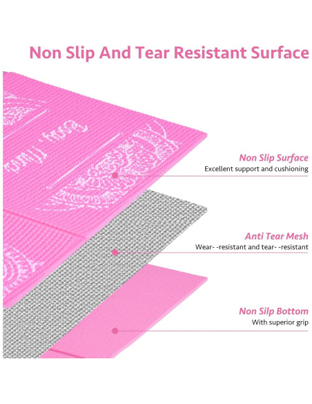 Esterilla de Yoga Plegable RUILIXIN Antideslizante 172.72x60.96cm