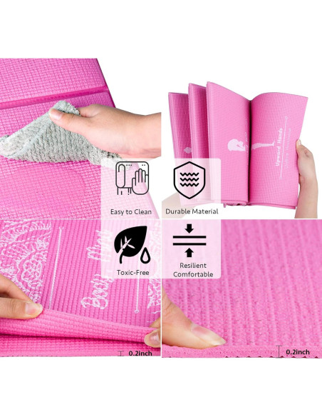 Esterilla de Yoga Plegable RUILIXIN Antideslizante 172.72x60.96cm
