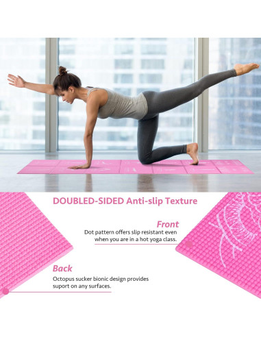 Esterilla de Yoga Plegable RUILIXIN Antideslizante 172.72x60.96cm
