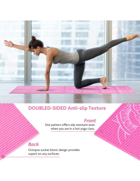 Esterilla de Yoga Plegable RUILIXIN Antideslizante 172.72x60.96cm