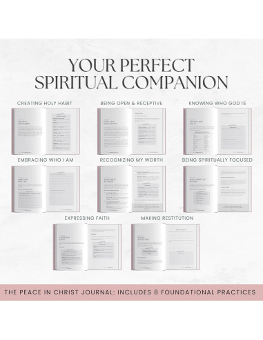 Diario Cristiano Guiado Armonía Divina Rosa 12 Semanas