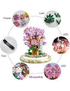 Juego de Construcción Bonsái Insgen 1382 Piezas con Luz 2