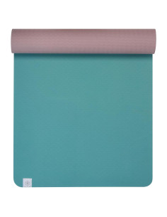Mat de Yoga Gaiam TPE Antideslizante 6mm Verde/Rosa