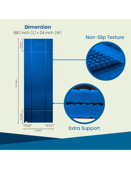 Alfombrilla de Yoga Plegable THE FOLDY MAT Azul 173x61 cm