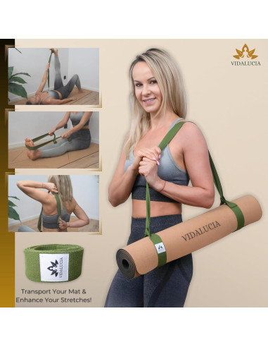 Alfombrilla de Yoga Extra Grande Vidalucia - Corcho Natural 183x66cm