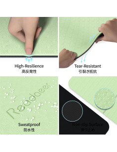 Esteras de Yoga Plegables READAEER 6mm Antideslizantes Verde 2
