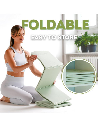 Colchoneta de Yoga Plegable Polyfit 7mm Antideslizante Negra