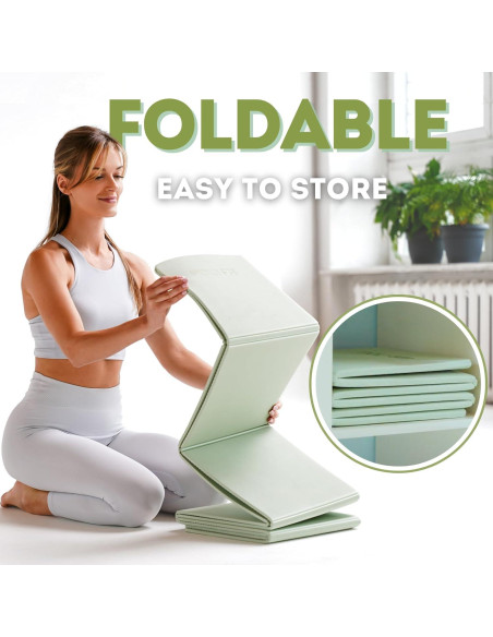 Colchoneta de Yoga Plegable Polyfit 7mm Antideslizante Negra