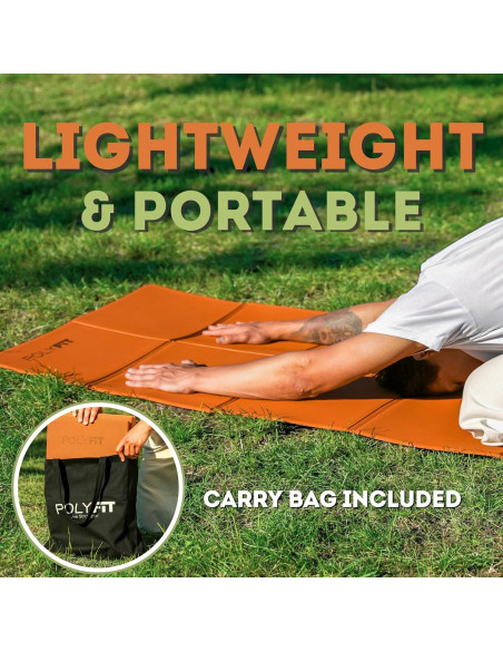 Colchoneta de Yoga Plegable Polyfit 7mm Antideslizante Negra