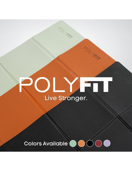 Colchoneta de Yoga Plegable Polyfit 7mm Antideslizante Negra