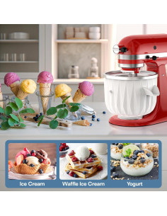 Accesorio para Helado HOZODO 1.89L para Kitchenaid 2