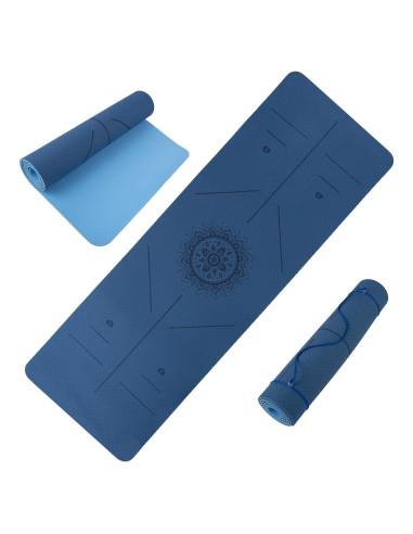 Alfombrilla de Yoga Antideslizante Wakeman 182.88x60.96cm Azul