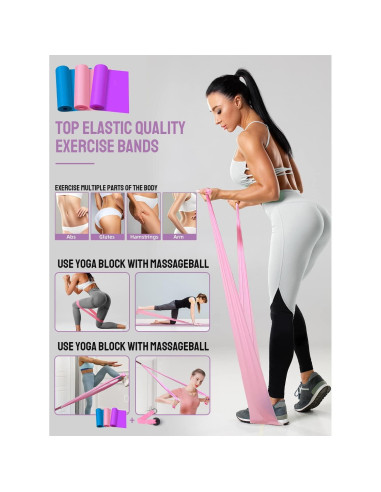 Conjunto de Esteras de Yoga Gruesas FARINOK 8mm Antideslizante