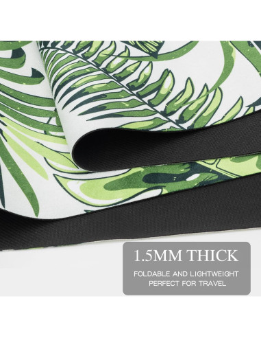 Alfombrilla de Yoga Plegable Jooeer Verde Antideslizante 1.5mm