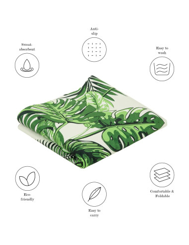 Alfombrilla de Yoga Plegable Jooeer Verde Antideslizante 1.5mm