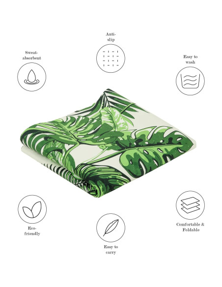 Alfombrilla de Yoga Plegable Jooeer Verde Antideslizante 1.5mm