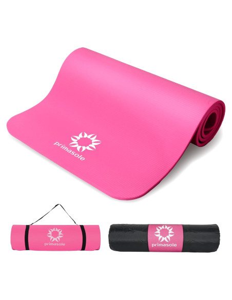 Mata de Yoga Primasole NBR 1.27cm Antideslizante Rosa Azalea