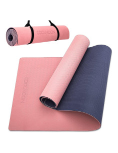 Esterilla de Yoga Antideslizante COOLMOON Rosa 182.88x61.96cm TPE
