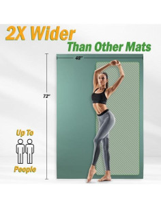 Alfombrilla de Yoga Grande Wakeman 1.83m Antideslizante 8mm 2