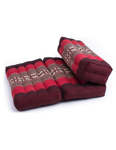Cojín de Meditación Plegable GABUR 65x50cm 100% Kapok Rojo