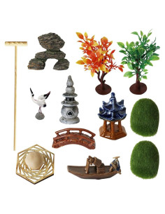 Kit Jardín Zen Japonés Miniatura - Accesorios Decorativos