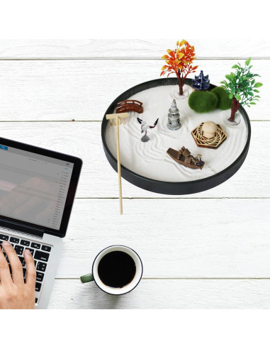 Kit Jardín Zen Japonés Miniatura - Accesorios Decorativos