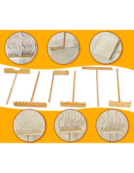Kit de Rastrillos de Jardín Zen JJJ Arts - 15 Accesorios