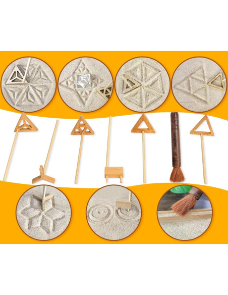 Kit de Rastrillos de Jardín Zen JJJ Arts - 15 Accesorios