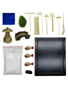 Kit Jardín Zen Woohome - 21.5x17.5cm Decoración Meditativa