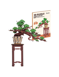 Rompecabezas 3D de Madera Rolife Árbol de Pino Zen 115 Piezas