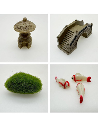 Kit Jardín Zen Woohome - 21.5x17.5cm Decoración Meditativa