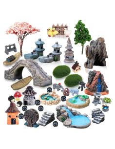 Kit de Jardín de Hadas CHAKANLX - 42 Accesorios Zen Miniatura