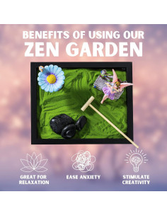 Jardín Zen de Hadas de Escritorio - Decoración Relax - 17.8x15.2cm 2