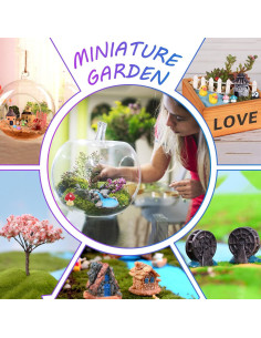 Kit de Jardín de Hadas CHAKANLX - 42 Accesorios Zen Miniatura 2