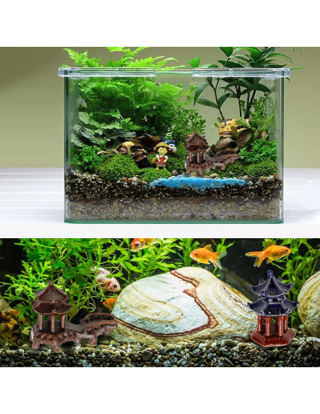 Kit de 5 Estatuas de Pagoda Hoypeyfiy para Jardín y Acuario