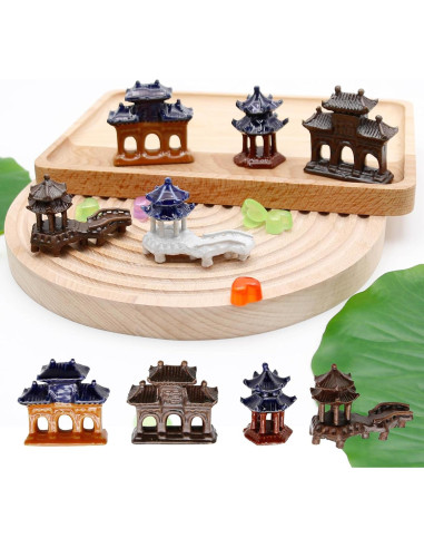 Kit de 5 Estatuas de Pagoda Hoypeyfiy para Jardín y Acuario