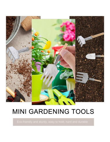 Garneck Mini Herramientas de Jardín 5 Piezas Accesorios Bonsái