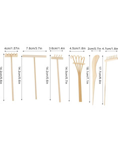 Juego de 6 Rastrillos Mini Jardín Zen MHYGKTXRA 2