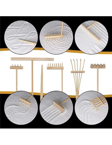 Juego de 6 Rastrillos Mini Jardín Zen MHYGKTXRA