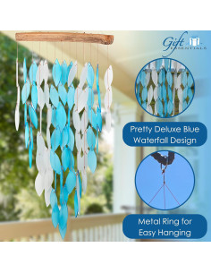 Campana de Viento Hecha a Mano Gift Essentials Azul 79 cm 2