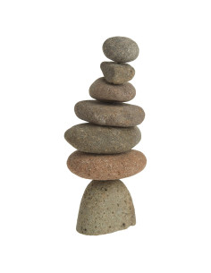 Cairn de Piedra Natural Graffiti Antiguo 7 Piedras 28 cm