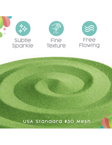 Arena de Color Lima Sandsational Sparkle 0.45 kg para Bodas