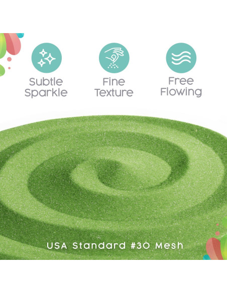 Arena de Color Lima Sandsational Sparkle 0.45 kg para Bodas Arena de Color Lima Sandsational Sparkle 0.45 kg para Bodas