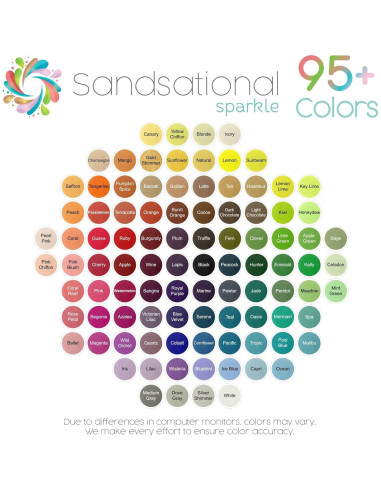 Arena de Color Lima Sandsational Sparkle 0.45 kg para Bodas