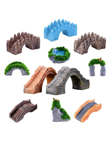 Mini Puente de Jardín de Hadas Purple Star - 11 Pack Accesorios